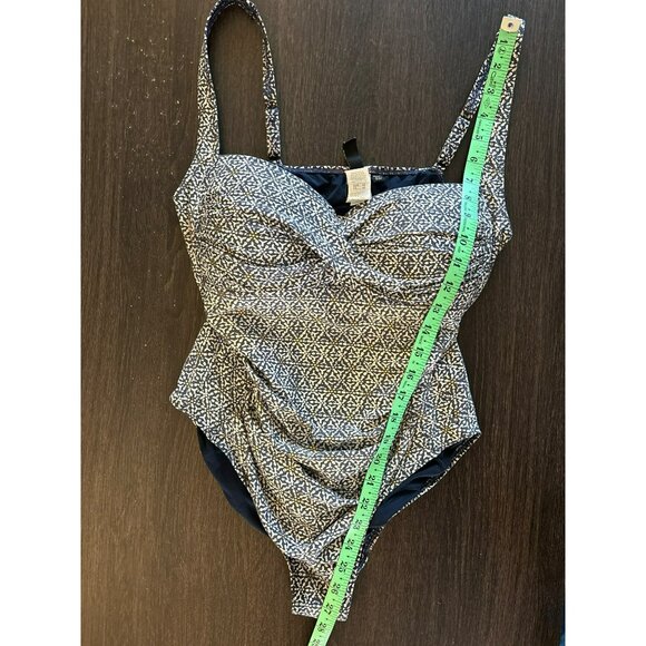 Niptuck Nautical Foil Printed Joanne One-Piece Swimsuit Multi-Fit Cup US 10 - Picture 10 of 12